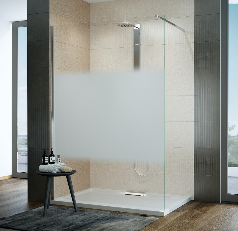 Wasserburg VETRO ICE Zuhanyfal 8mm, 120*200 cm