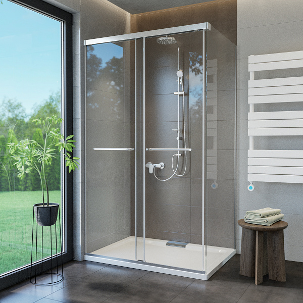 DUALDOOR zuhanyfal 8mm 90x200cm króm