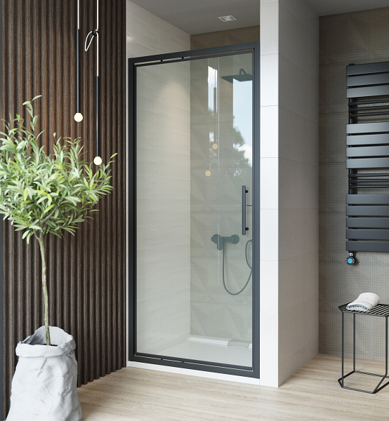 OPTIDOOR zuhanyajtó 6mm 80x195cm fekete